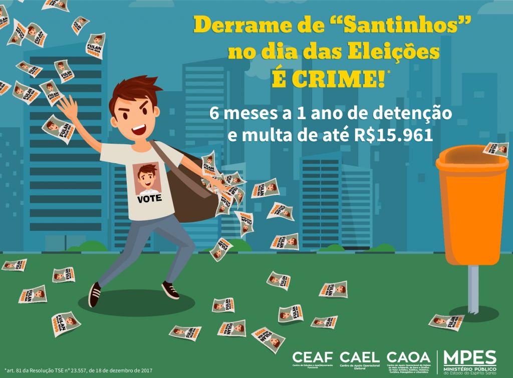 Capa da cartilha digital de esclarecimento dos crimes eleitorais de propaganda 