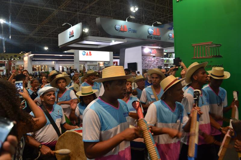 Bandas de Congo da Serra fizeram sucesso em Conferência. Foto: Divulgação. 