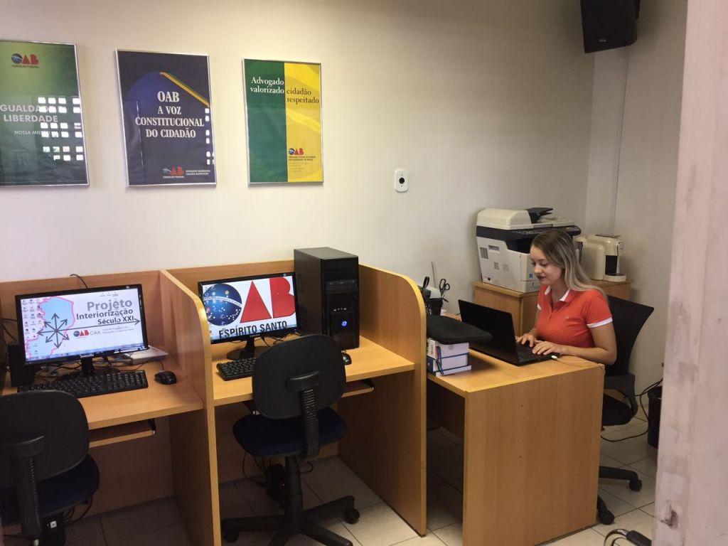 Sala de Apoio da Advocacia na Justi&ccedil;a do Trabalho de Linhares. Foto: Divulga&ccedil;&atilde;o. 