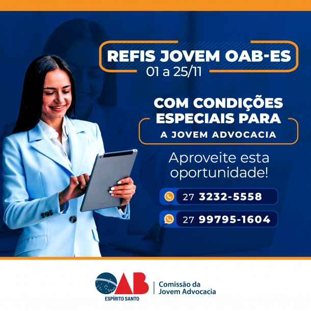 OAB-ES lança Refis especial para a jovem advocacia