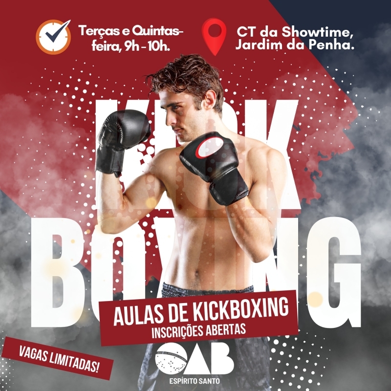 OAB-ES abre novas vagas para aulas de kickboxing gratuitas 