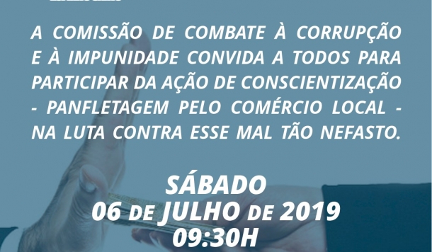 Participe do dia de conscientização contra a corrupção em Cariacica