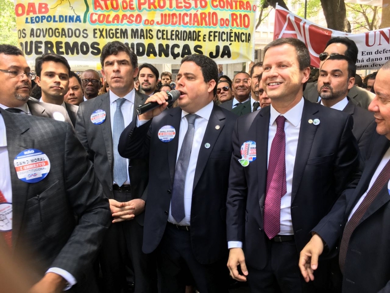 Homero Mafra participou de ato no Rio de Janeiro. Foto: Divulgação.