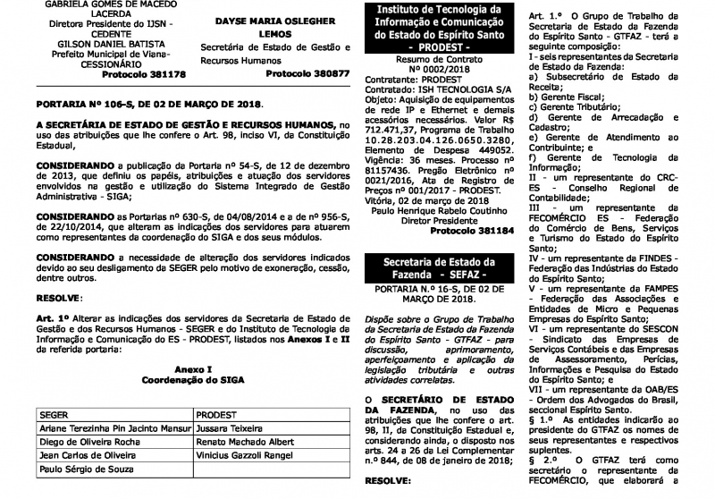 A portaria da SEFAZ foi publicada no último dia 5 de março