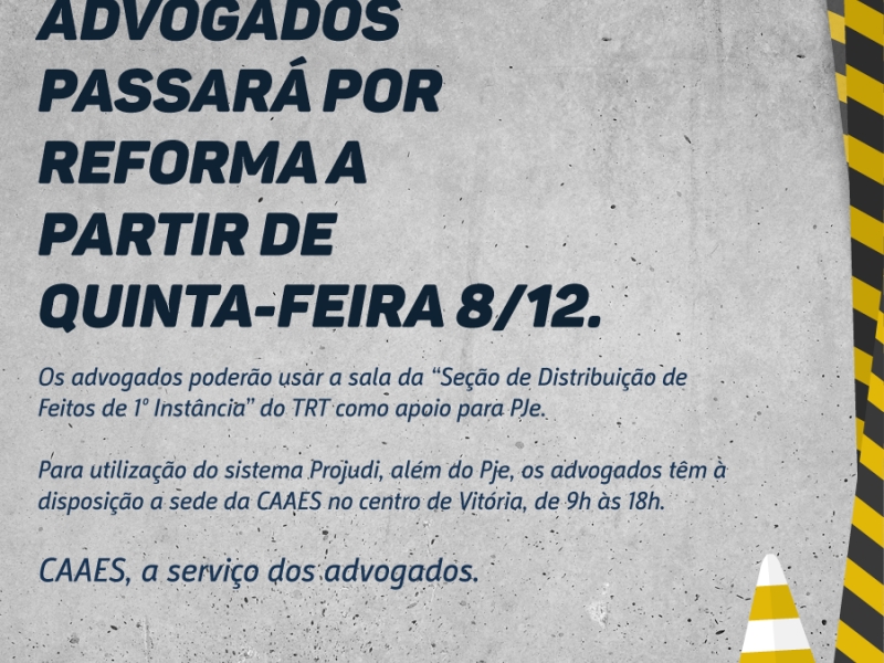 Sala será reformada. Foto; Divulgação.