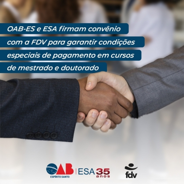 Prazo de inscrições para o processo seletivo de mestrado e doutorado na FDV se encerra nesta segunda-feira (4/12)