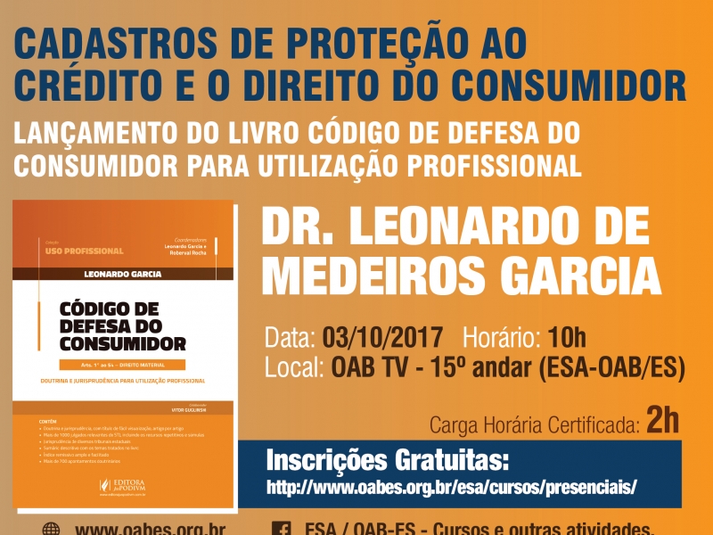 Participe das palestras da ESA/OAB-ES. Foto: Divulgação.