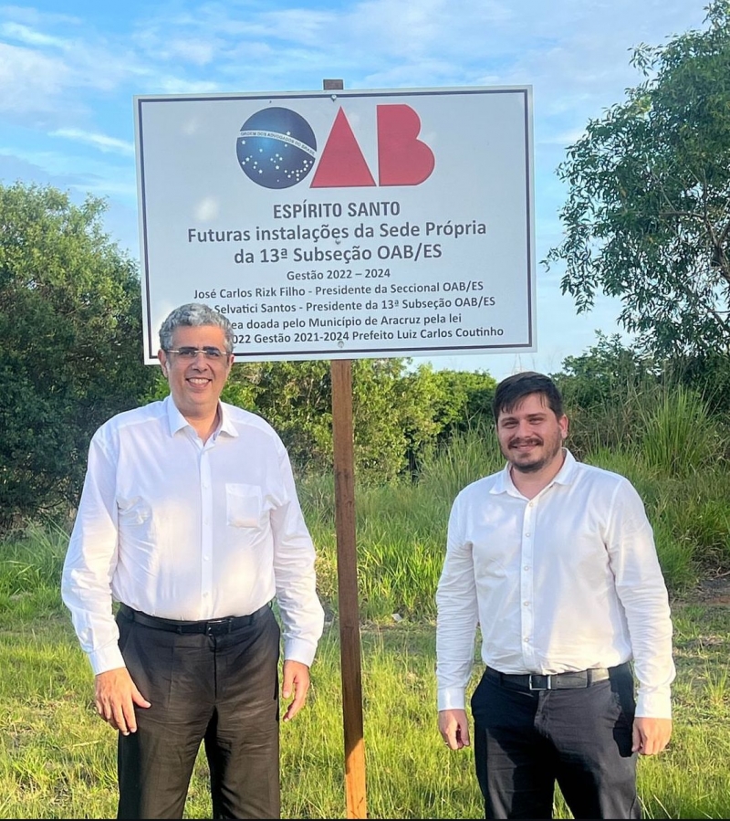 OAB-ES apresenta obras da sede da 13ª Subseção de Aracruz nesta terça-feira (9/07) para advocacia e sociedade