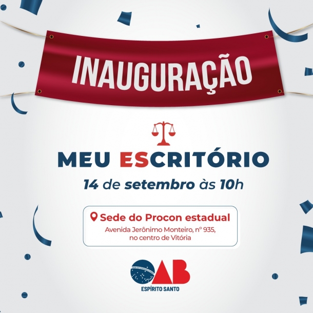 OAB-ES inaugura “Meu Escritório” na sede do Procon nesta terça-feira (14/09)