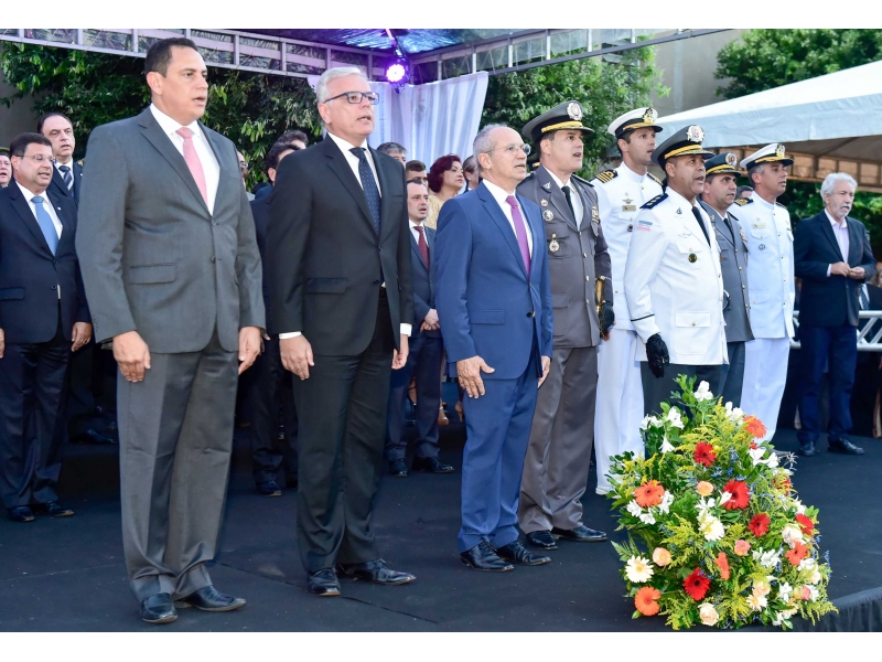 Solenidade de passagem de comando da PM. Foto: Governo do Estado/Divulgação.