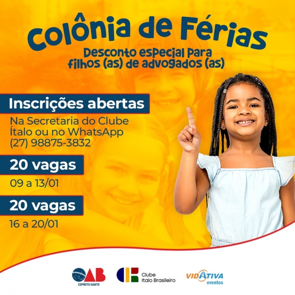 Colônia de férias com desconto especial começa dia 9, mas ainda dá tempo de fazer inscrição