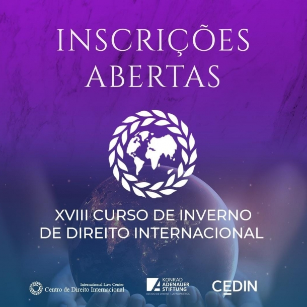 Inscrições abertas para o XVIII Curso de Inverno de Direito Internacional