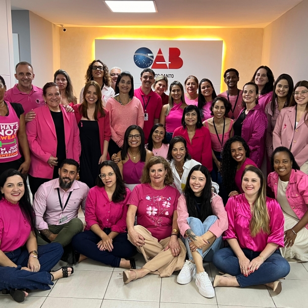Colaboradores da OAB-ES aderem &agrave; campanha do Outubro Rosa nesta sexta-feira (11/10)