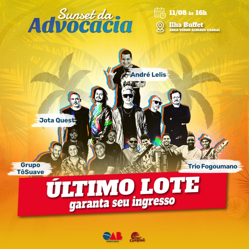 Com mais da metade dos ingressos vendidos, ‘Sunset da Advocacia’ já é um sucesso