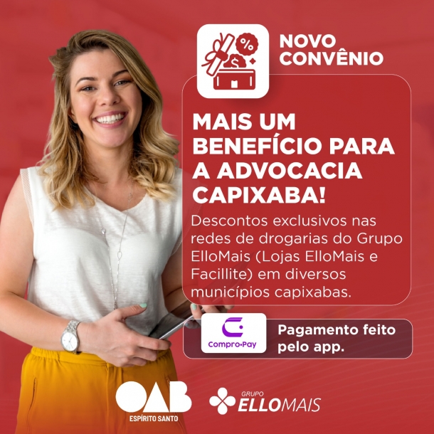 Advocacia capixaba terá descontos exclusivo na rede de drogarias ELLOMAIS