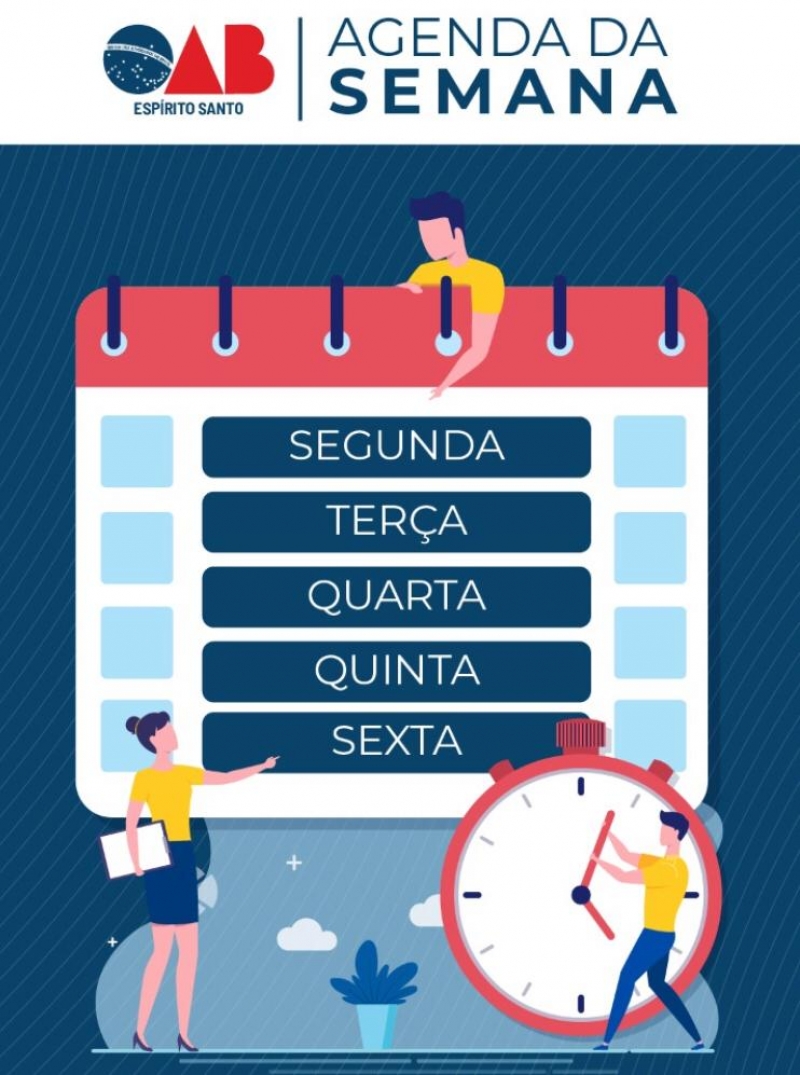 Confira a agenda da semana da OAB-ES de 2 a 8 de dezembro