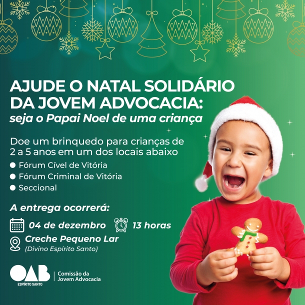 OAB Jovem promove Natal Solidário para crianças em vulnerabilidade social