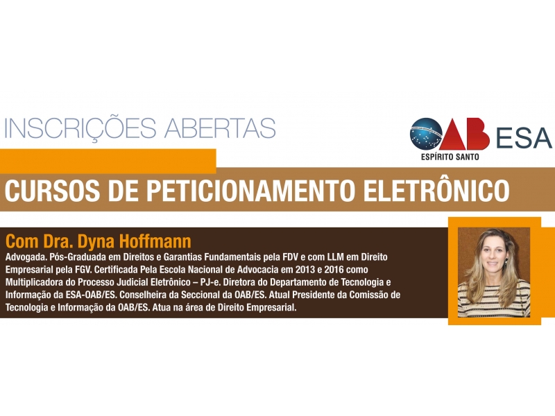 Participe dos cursos da ESA/OAB-ES. Foto: Divulgação.