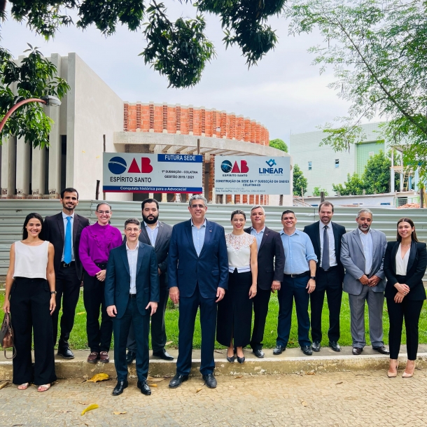 Presidente da OAB-ES visita obras da construção de sede própria da 1ª Subseção de Colatina