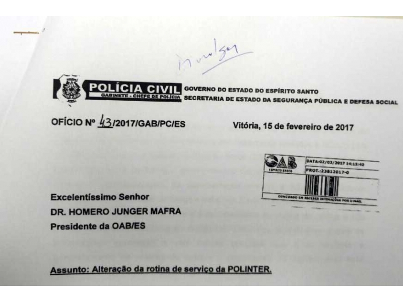 O comunicado informa que há algum tempo a expedição de alvarás para soltura de presos e progressão de regime passou a ser diretamente envido &agrave; Sejus pelo Tribunal de Justiça do Espírito Santo (TJES). Foto: Divulgação.