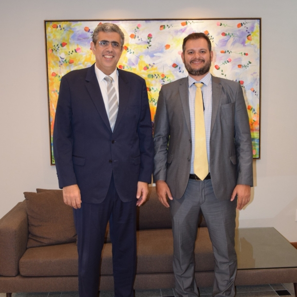 Presidente da OAB-ES, José Carlos Rizk Filho, recebe na Seccional o próximo Defensor Público-Geral do Estado