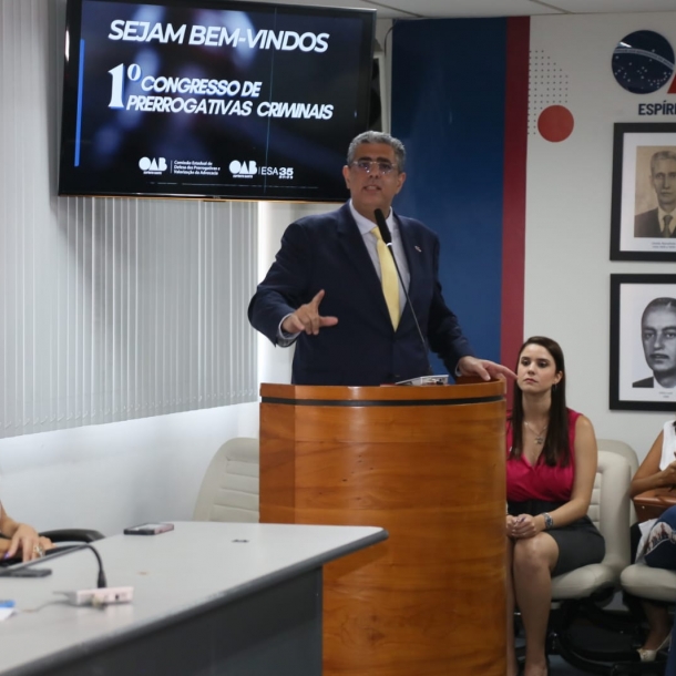 OAB-ES realiza 1º Congresso de Prerrogativas Criminais com presença de conferencistas nacionais
