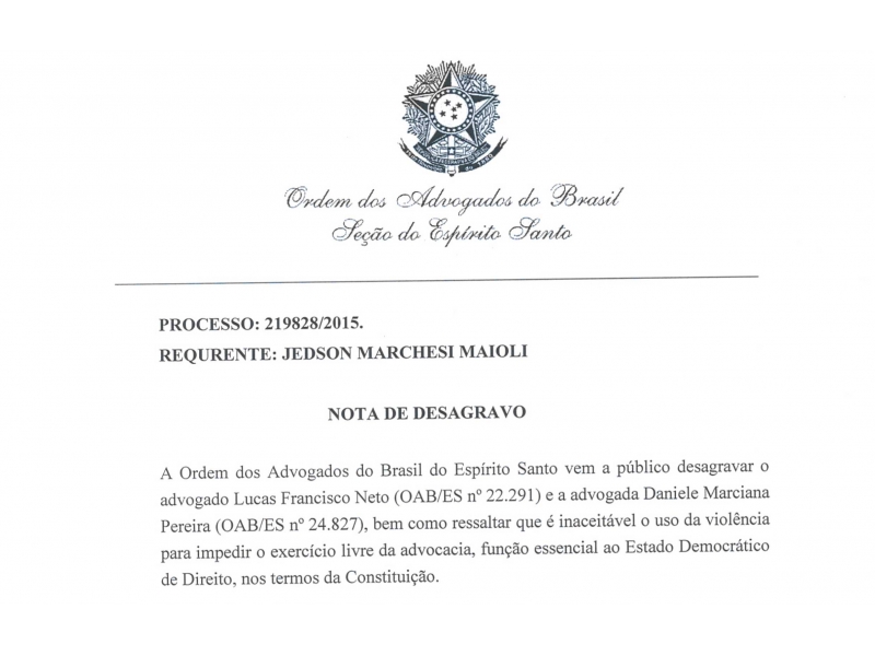 Ato de desagravo será realizado em Guarapari. Foto: Divulgação.