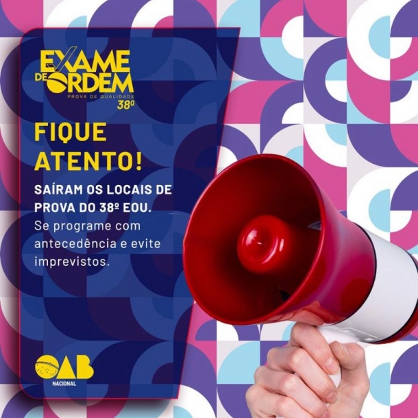 Confira os locais da prova objetiva do 38º Exame de Ordem